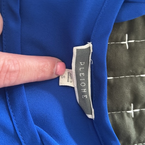 Pleione Royal Blue Women's Blouse, Size Small Items - Picture 3 of 5